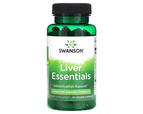 Для здоровья печени Swanson, Liver Essentials, 90 растительных капсул Для здоровья печени Swanson, Liver Essentials, 90 растительных капсул
