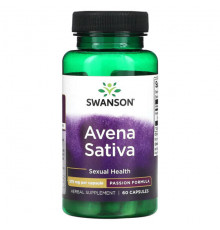Растительные экстракты и настойки Swanson, Avena Sativa, 575 мг, 60 капсул