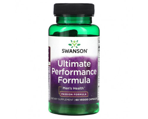 Мужское здоровье Swanson, Ultimate Performance Formula, для мужского здоровья, 60 растительных капсул Мужское здоровье Swanson, Ultimate Performance Formula, для мужского здоровья, 60 растительных капсул