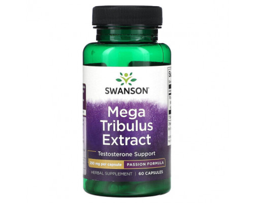 Мужское здоровье Swanson, Экстракт Mega Tribulus, 250 мг, 60 капсул Мужское здоровье Swanson, Экстракт Mega Tribulus, 250 мг, 60 капсул