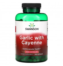 Swanson, Garlic with Cayenne , 200 Capsules