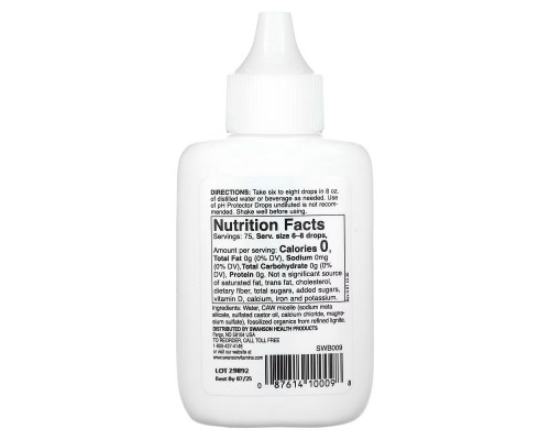 Swanson, Alkaline Booster, pH Protector Drops, 1.25 fl oz (37.5 ml) Swanson, Alkaline Booster, pH Protector Drops, 1.25 fl oz (37.5 ml)