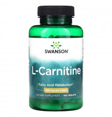 Swanson, L-Carnitine, 500 mg, 100 Tablets