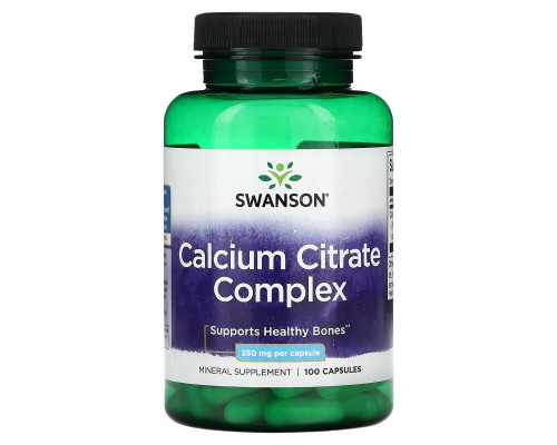 Swanson, Calcium Citrate Complex, 250 mg , 100 Capsules Swanson, Calcium Citrate Complex, 250 mg , 100 Capsules
