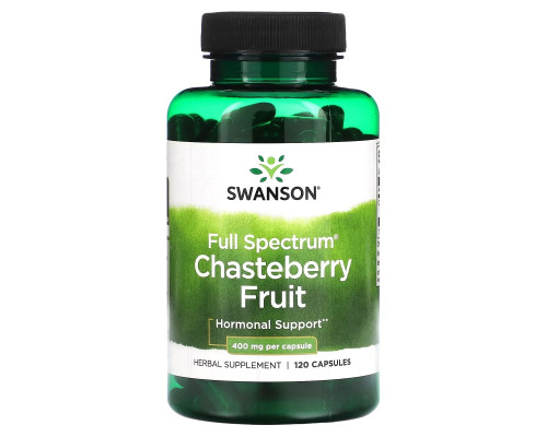 Swanson, Full Spectrum Chasteberry Fruit, 400 mg, 120 Capsules Swanson, Full Spectrum Chasteberry Fruit, 400 mg, 120 Capsules