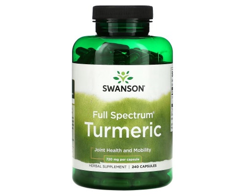 Swanson, Full Spectrum Turmeric, 360 mg, 240 Capsules Swanson, Full Spectrum Turmeric, 360 mg, 240 Capsules