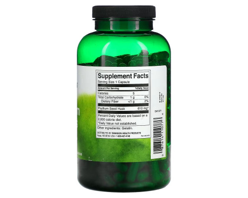 Swanson, Psyllium Husks, 610 mg, 300 Capsules Swanson, Psyllium Husks, 610 mg, 300 Capsules