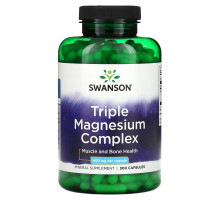 Swanson, Triple Magnesium Complex, 400 mg, 300 Capsules