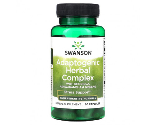 Растительные экстракты и настойки Adaptogenic Herbal Complex with Rhodiola, Ashwagandha & Ginseng, 60 Capsules Растительные экстракты и настойки Adaptogenic Herbal Complex with Rhodiola, Ashwagandha & Ginseng, 60 Capsules