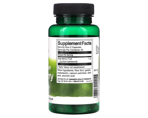 Swanson, Full Spectrum Goji Berry, 500 mg, 60 Capsules Swanson, Full Spectrum Goji Berry, 500 mg, 60 Capsules