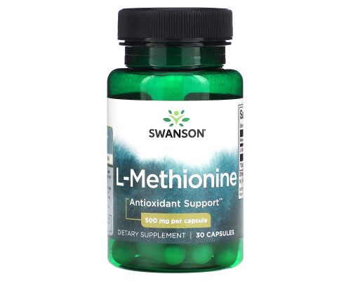 Swanson, L-Methionine, 500 mg, 30 Capsules Swanson, L-Methionine, 500 mg, 30 Capsules