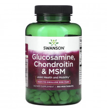 Swanson, Glucosamine, Chondroitin & MSM, 360 Mini Tablets