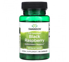 Фрукты и ягоды Swanson, Черная малина Full Spectrum, 425 мг, 60 капсул