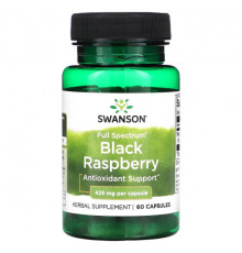 Фрукты и ягоды Swanson, Черная малина Full Spectrum, 425 мг, 60 капсул