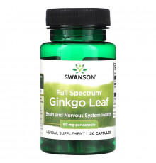 Swanson, Full Spectrum Ginkgo Leaf, 60 mg, 120 Capsules