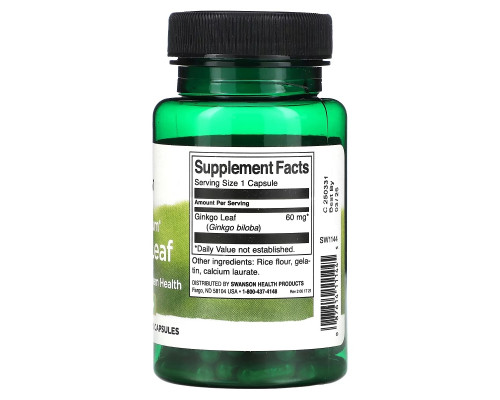 Swanson, Full Spectrum Ginkgo Leaf, 60 mg, 120 Capsules