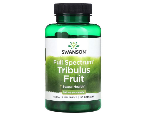 Swanson, Full Spectrum Tribulus Fruit, 500 mg, 90 Capsules Swanson, Full Spectrum Tribulus Fruit, 500 mg, 90 Capsules
