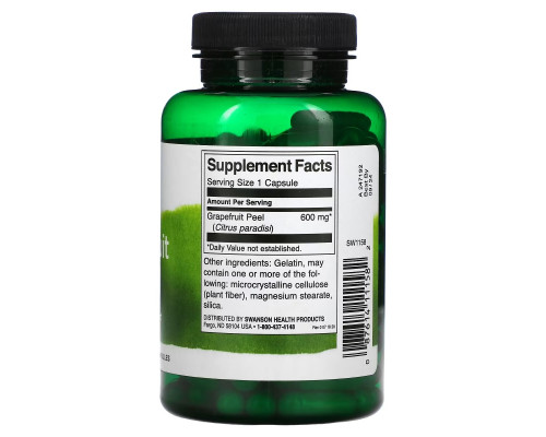 Swanson, Grapefruit Peel, 600 mg, 120 Capsules
