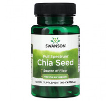 Суперфуды Full Spectrum Chia Seed, 400 mg, 60 Capsules
