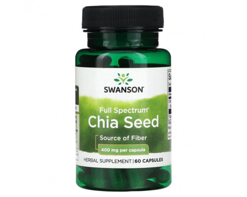 Суперфуды Full Spectrum Chia Seed, 400 mg, 60 Capsules Суперфуды Full Spectrum Chia Seed, 400 mg, 60 Capsules