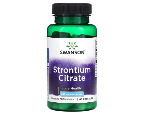 Swanson, Strontium Citrate, 340 mg, 60 Capsules