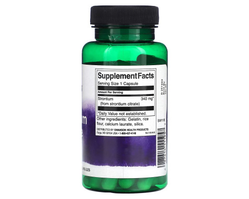 Swanson, Strontium Citrate, 340 mg, 60 Capsules