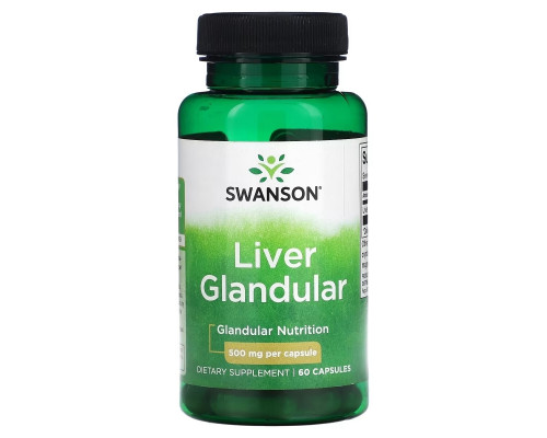 Swanson, Liver Glandular, 500 mg, 60 Capsules Swanson, Liver Glandular, 500 mg, 60 Capsules