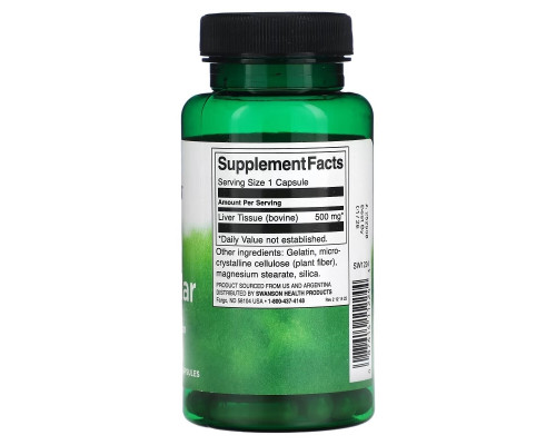 Swanson, Liver Glandular, 500 mg, 60 Capsules Swanson, Liver Glandular, 500 mg, 60 Capsules