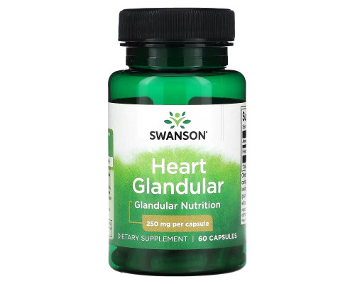 Swanson, Heart Glandular , 250 mg , 60 Capsules Swanson, Heart Glandular , 250 mg , 60 Capsules