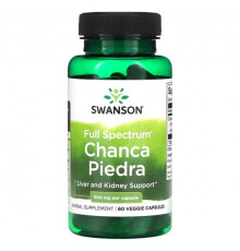 Растительные экстракты и настойки Swanson, Full Spectrum Chanca Piedra, 500 мг, 60 растительных капсул