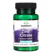 Swanson, Zinc Citrate, 30 mg , 60 Capsules