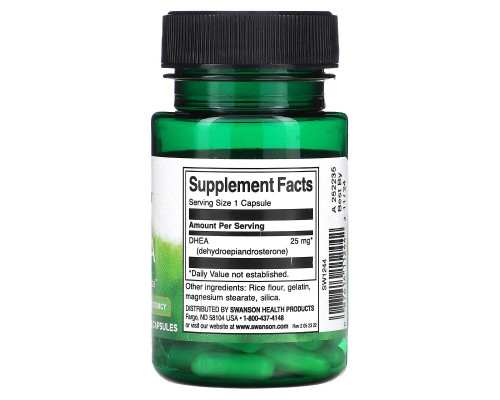 Swanson, DHEA, High Potency, 25 mg , 30 Capsules Swanson, DHEA, High Potency, 25 mg , 30 Capsules