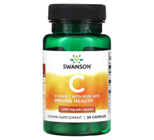 Swanson, Vitamin C with Rose Hips, 1,000 mg, 30 Capsules