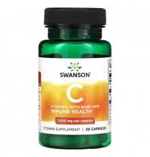Swanson, Vitamin C with Rose Hips, 1,000 mg, 30 Capsules