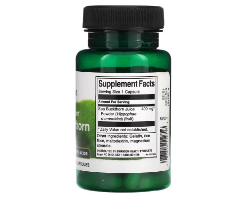 Swanson, Full Spectrum Sea Buckthorn, 60 Capsules Swanson, Full Spectrum Sea Buckthorn, 60 Capsules