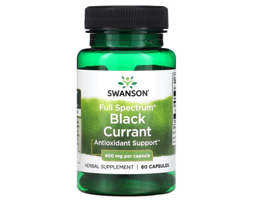 Swanson, Full Spectrum Black Currant, 400 mg, 60 Capsules Swanson, Full Spectrum Black Currant, 400 mg, 60 Capsules