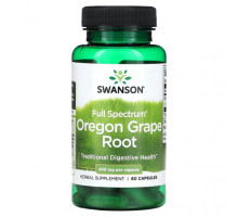 Фрукты и ягоды Swanson, Full Spectrum Oregon Grape, 400 мг, 60 капсул