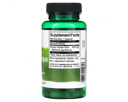 Фрукты и ягоды Swanson, Full Spectrum Oregon Grape, 400 мг, 60 капсул Фрукты и ягоды Swanson, Full Spectrum Oregon Grape, 400 мг, 60 капсул