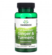 Swanson, Full Spectrum Ginger & Turmeric, 60 Capsules