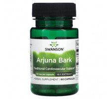 Аюрведа Swanson, Кора арджуны, 40 мг, 60 капсул