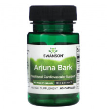 Аюрведа Swanson, Кора арджуны, 40 мг, 60 капсул