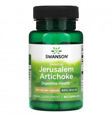Swanson, Prebiotic Jerusalem Artichocke, 400 mg, 60 Capsules