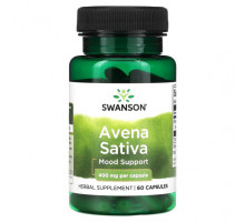 Растительные экстракты и настойки Swanson, Avena Sativa, 400 мг, 60 капсул