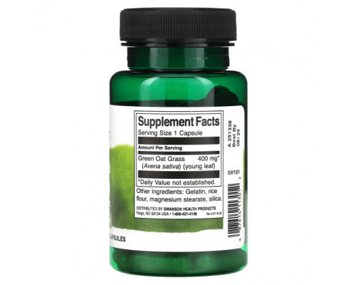 Растительные экстракты и настойки Swanson, Avena Sativa, 400 мг, 60 капсул Растительные экстракты и настойки Swanson, Avena Sativa, 400 мг, 60 капсул