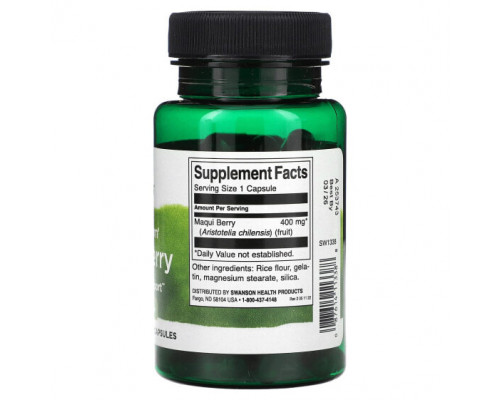 Фрукты и ягоды Swanson, Full Spectrum, ягоды маки, 400 мг, 60 капсул Фрукты и ягоды Swanson, Full Spectrum, ягоды маки, 400 мг, 60 капсул