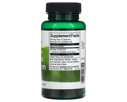 Swanson, Full Spectrum Shiitake Mushroom, 500 mg, 60 Capsules Swanson, Full Spectrum Shiitake Mushroom, 500 mg, 60 Capsules