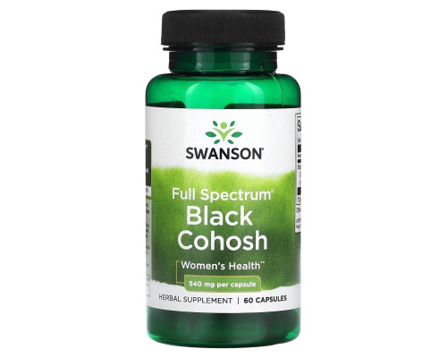 Swanson, Full Spectrum Black Cohosh, 540 mg, 60 Capsules Swanson, Full Spectrum Black Cohosh, 540 mg, 60 Capsules