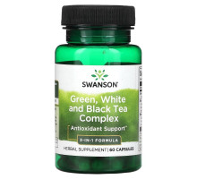 Swanson, Green, White and Black Tea Complex, 60 Capsules