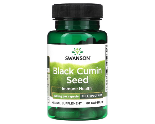 Swanson, Black Cumin Seed, Full Spectrum, 400 mg, 60 Capsules Swanson, Black Cumin Seed, Full Spectrum, 400 mg, 60 Capsules