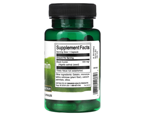 Swanson, Black Cumin Seed, Full Spectrum, 400 mg, 60 Capsules Swanson, Black Cumin Seed, Full Spectrum, 400 mg, 60 Capsules